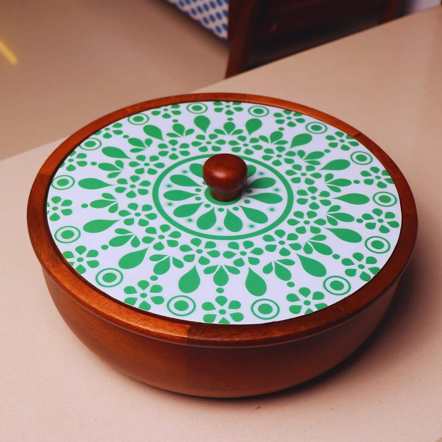Best Wooden Chapati box online India Harita Edition