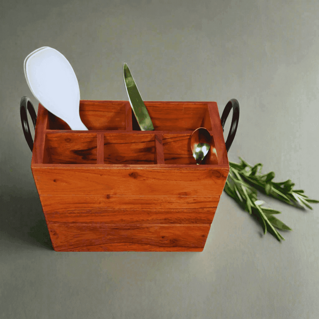 Buy Best Wooden Cutlery holder online at affordable prices.