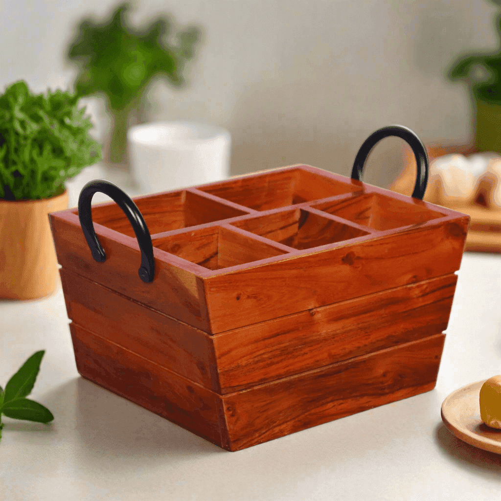 Buy Best Wooden Cutlery holder online at affordable prices.