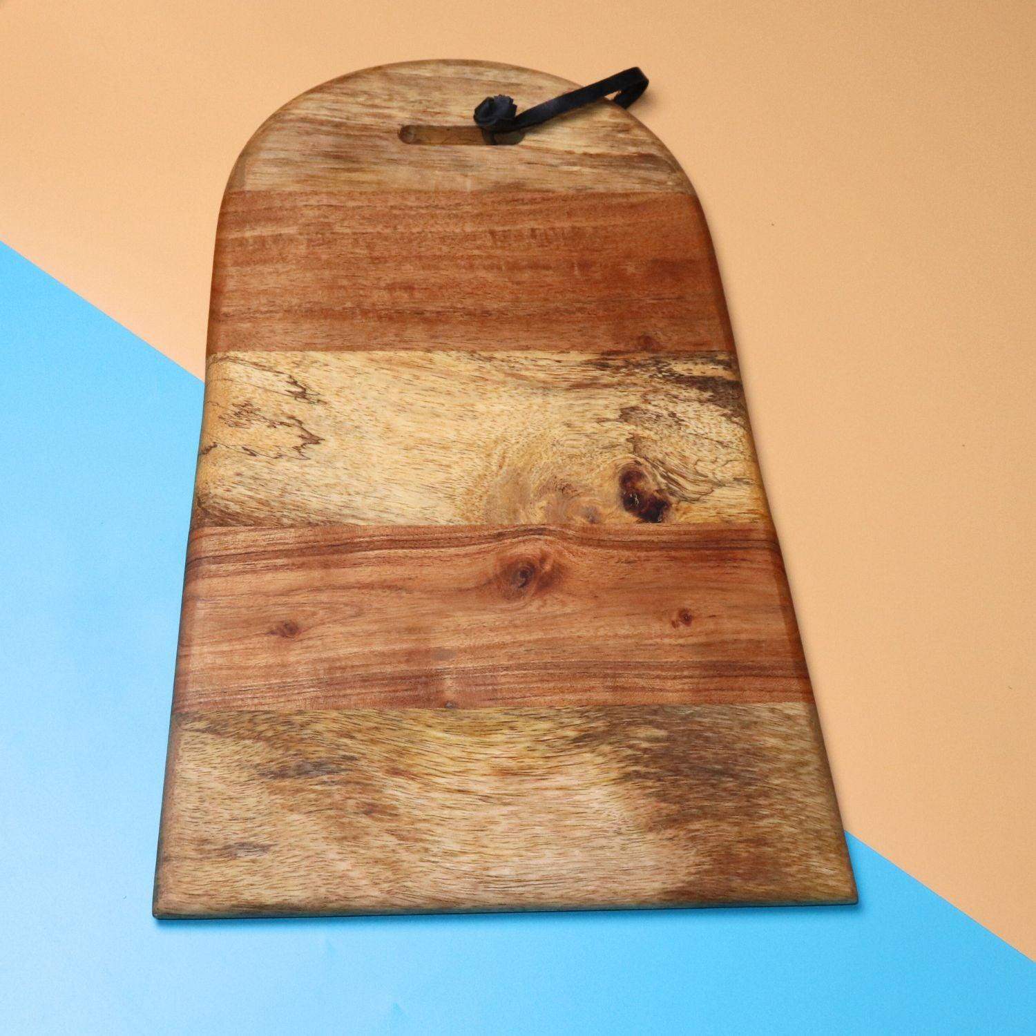 Striped Chopping Board in Multi Wood - LOOSEBUCKET