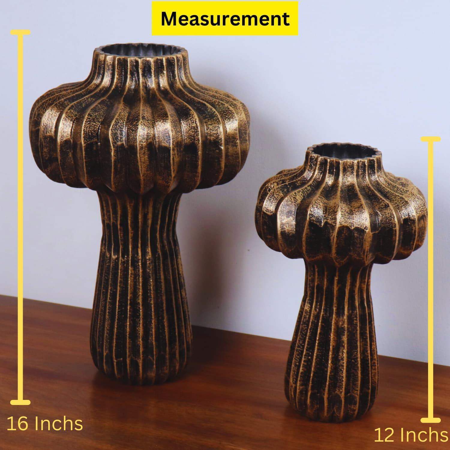 Premium Vintage Portobello Aluminum Vases Measurement