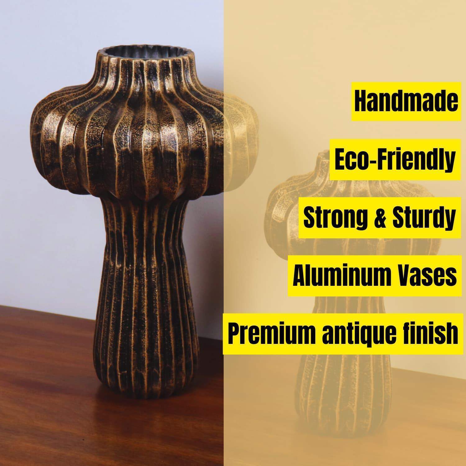 Premium Vintage Portobello Aluminum Vases Features