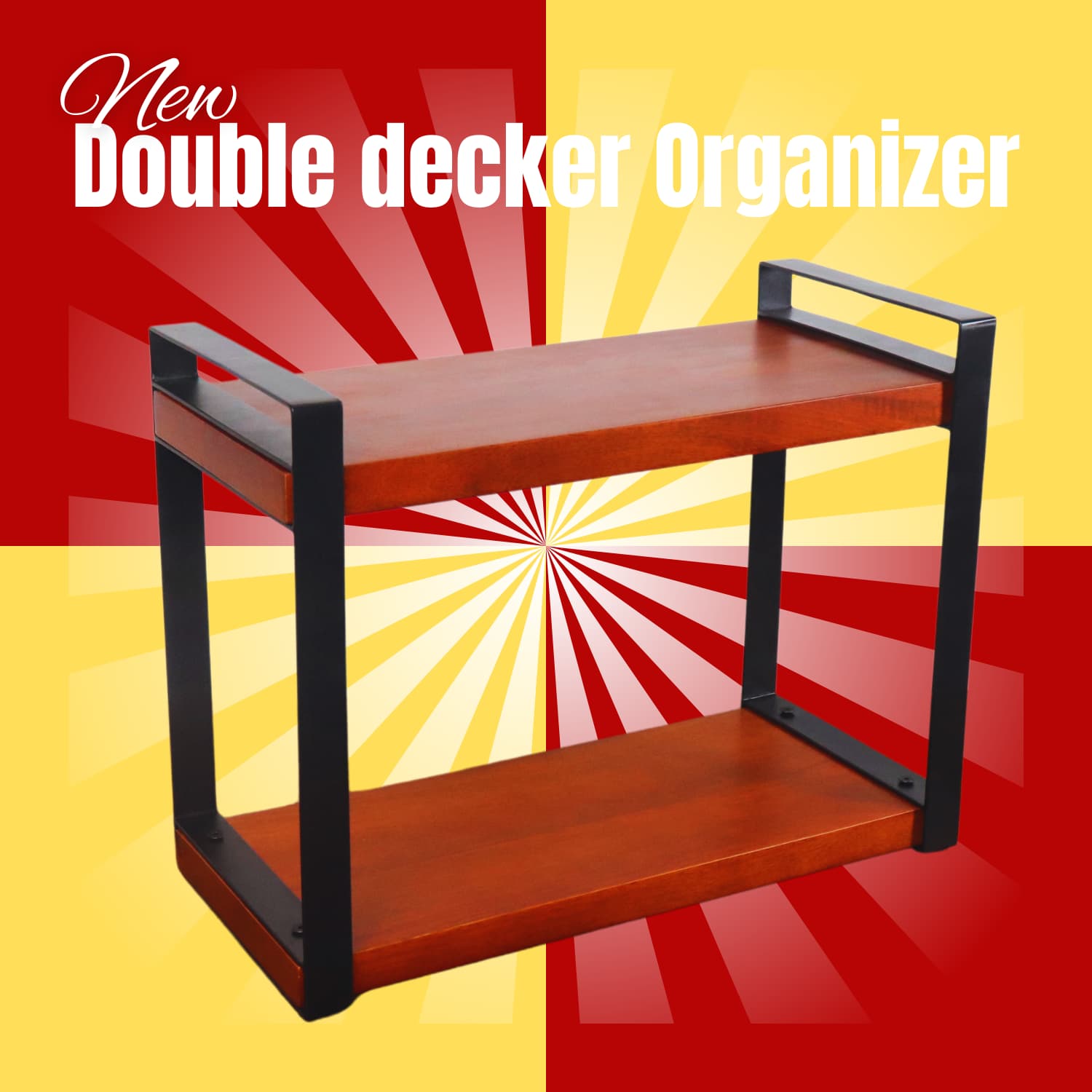 Double Decker Wooden Kitchen organizer
