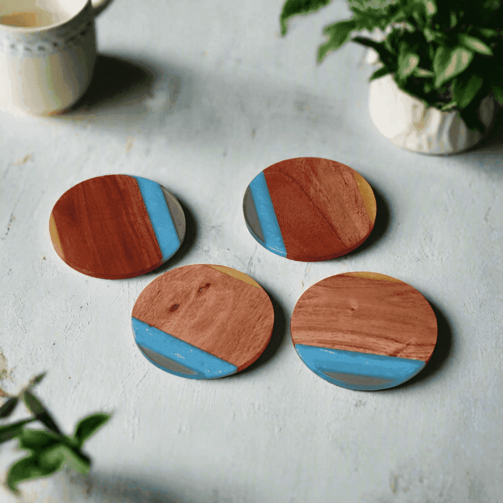 Handmade Tea Coasters  (The Brown Ocean) - LOOSEBUCKET