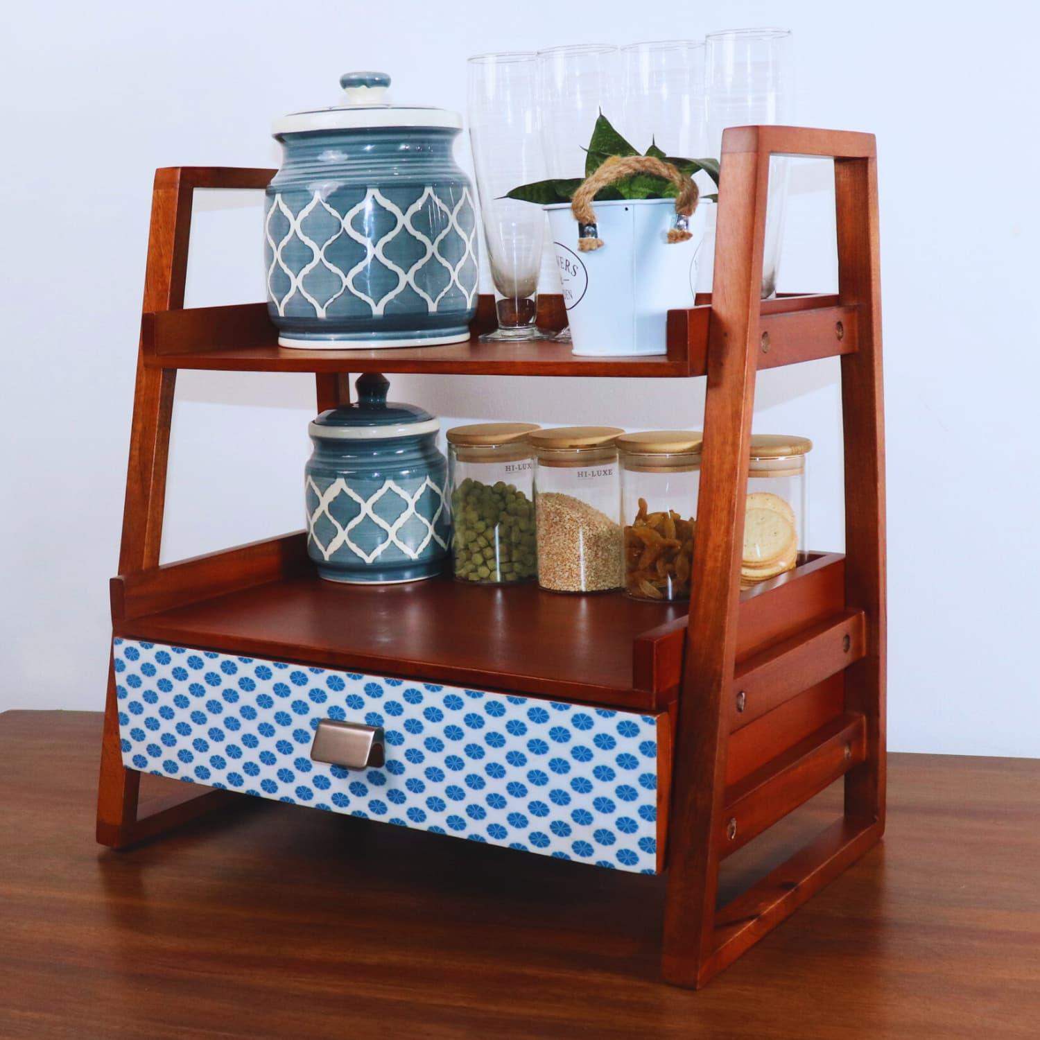The Best  wooden Kitchen organizer online in India the blue bloom
