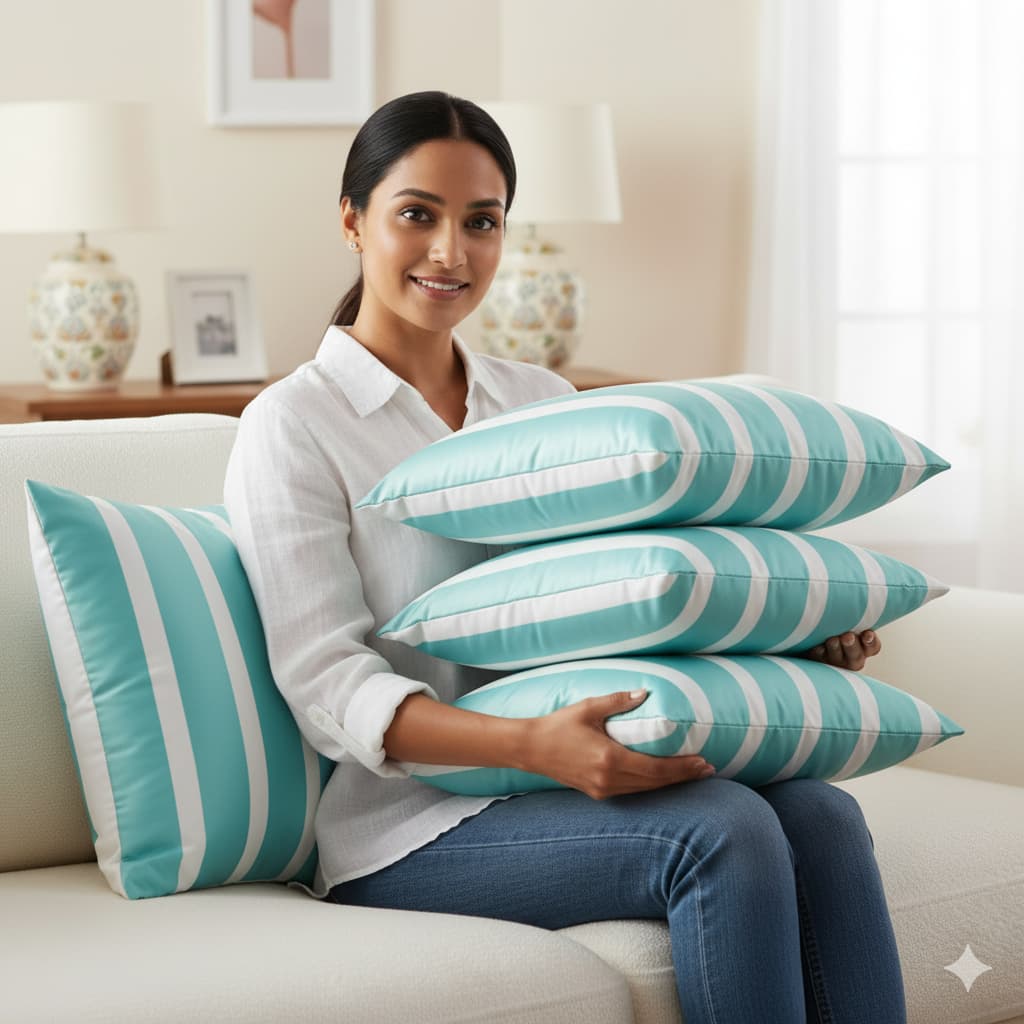 The Cyan Cuddle (5 set Cushion Covers)