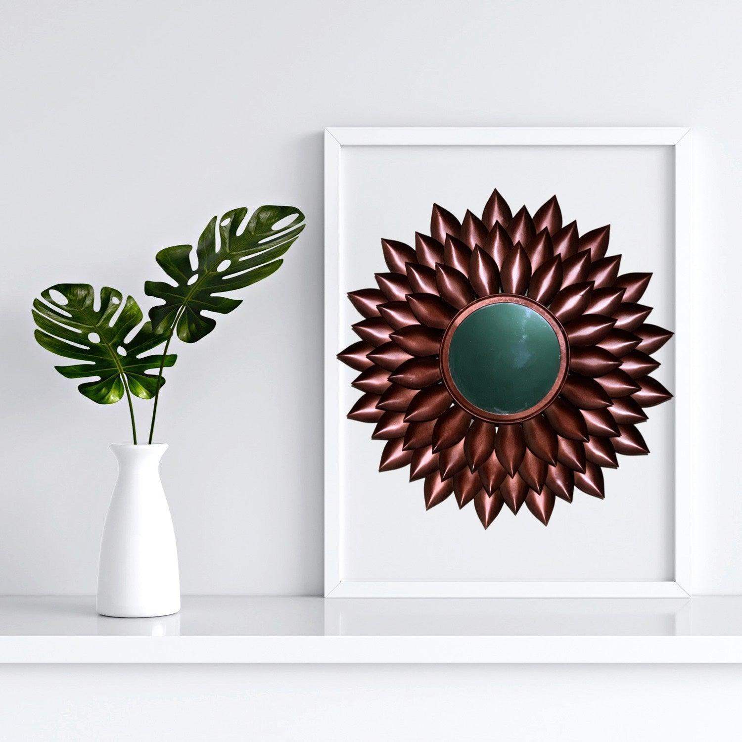 Metal Wall Mirror (The Bronze Leaf) - LOOSEBUCKET