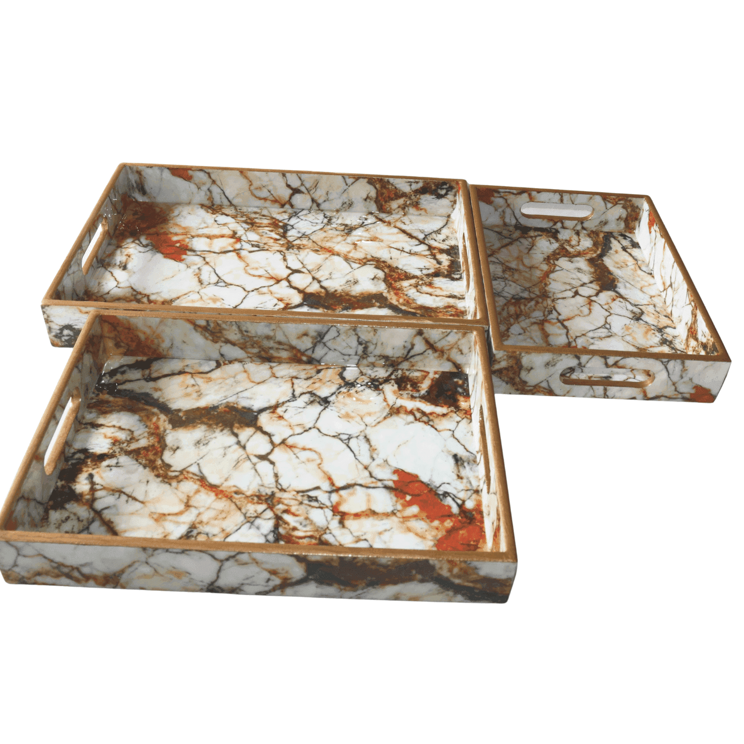 MDF Wood Trays (The White Textured) - LOOSEBUCKET