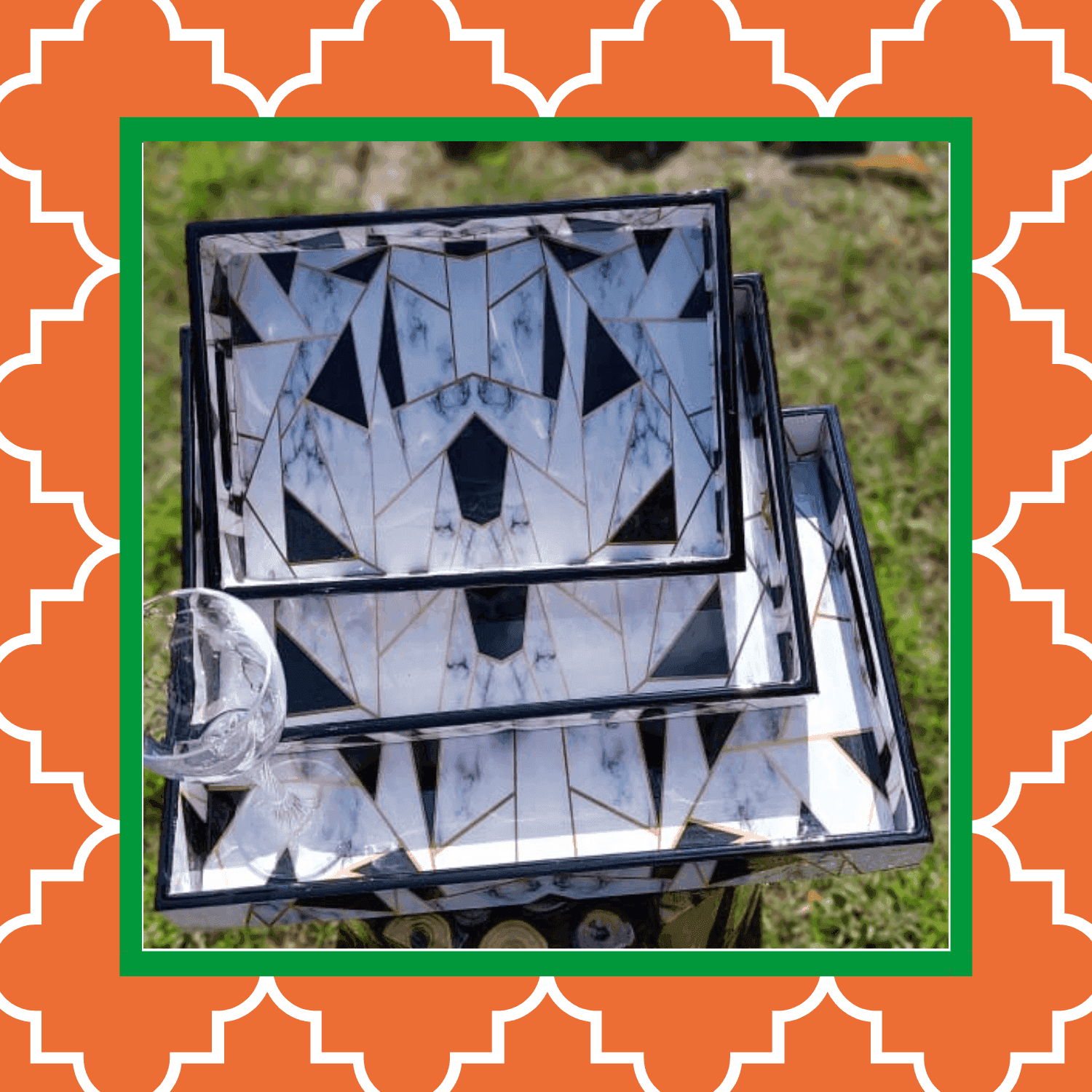 MDF Wood Trays (The Zig Zag Texture) - LOOSEBUCKET
