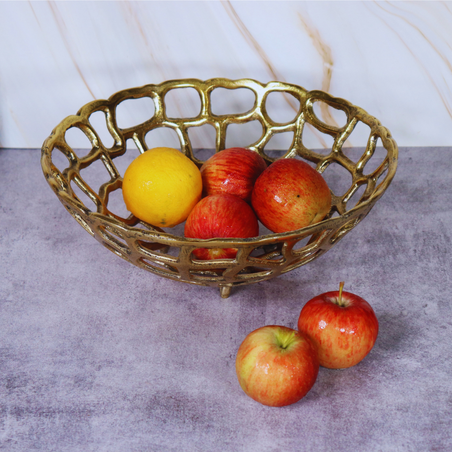 The Net Fruits & Multipupose Metal basket (Antique) - LOOSEBUCKET