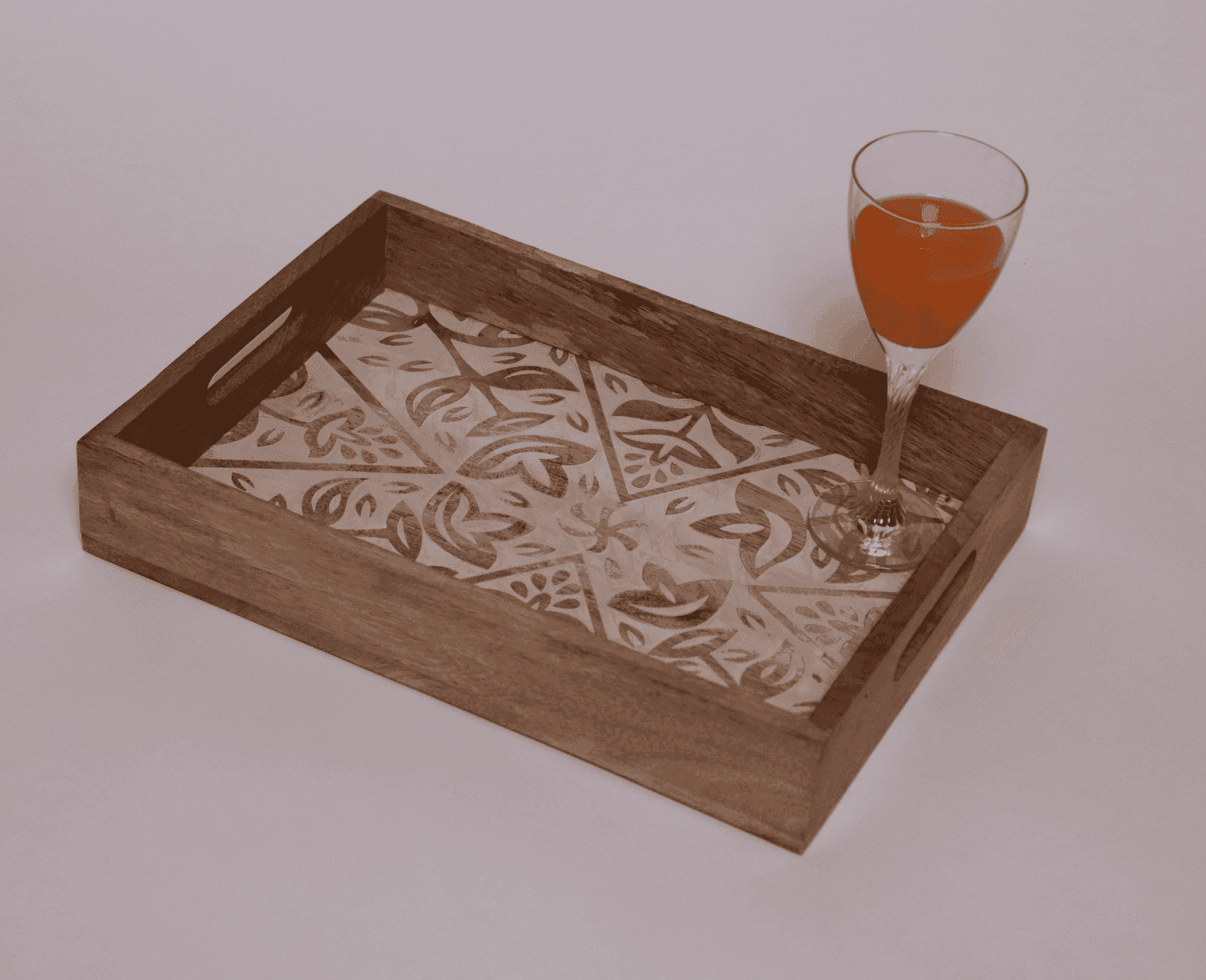 The Carved Mango Wood Tray - LOOSEBUCKET