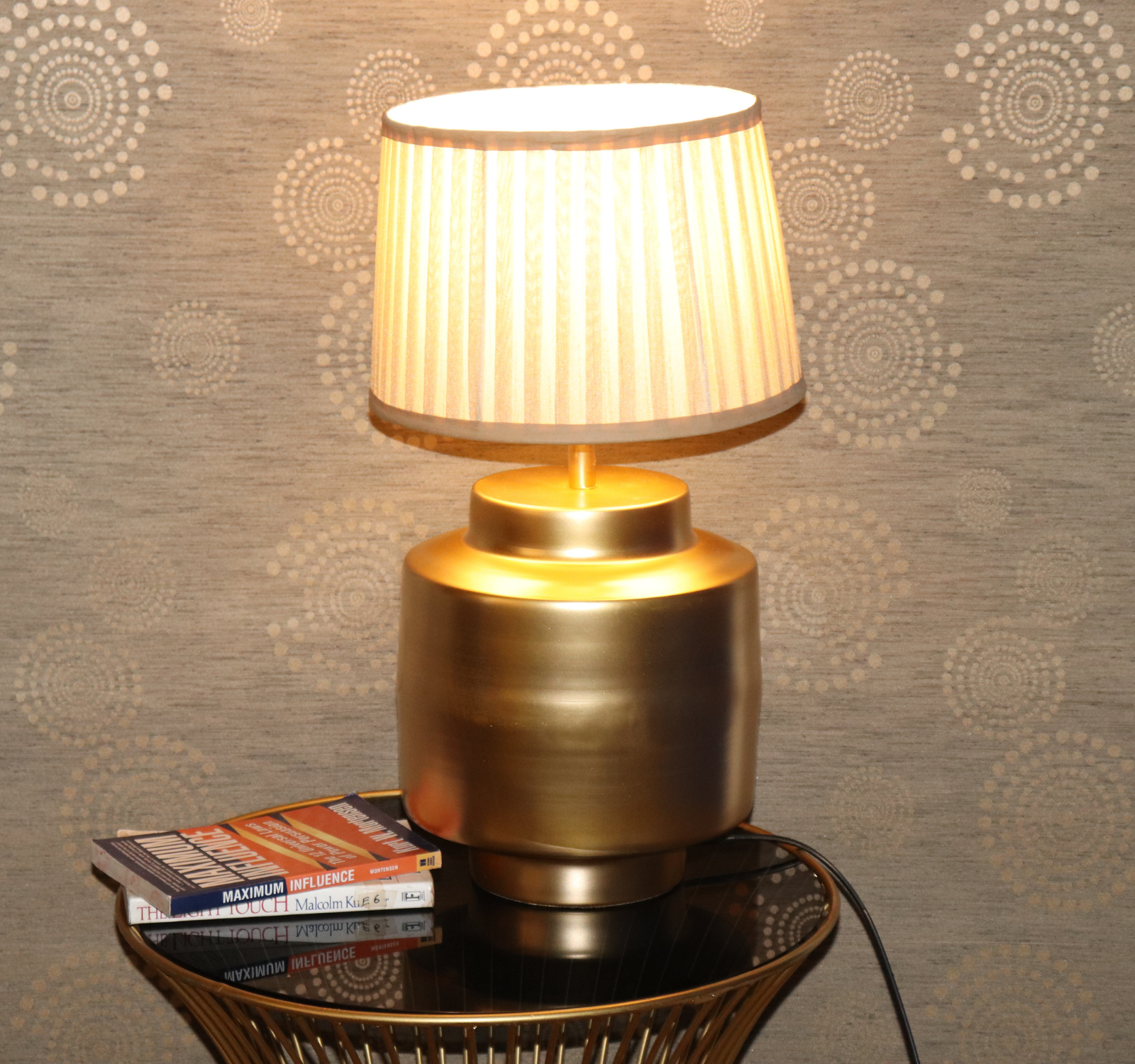 Metal Table Lamp (Golden Ray) - LOOSEBUCKET