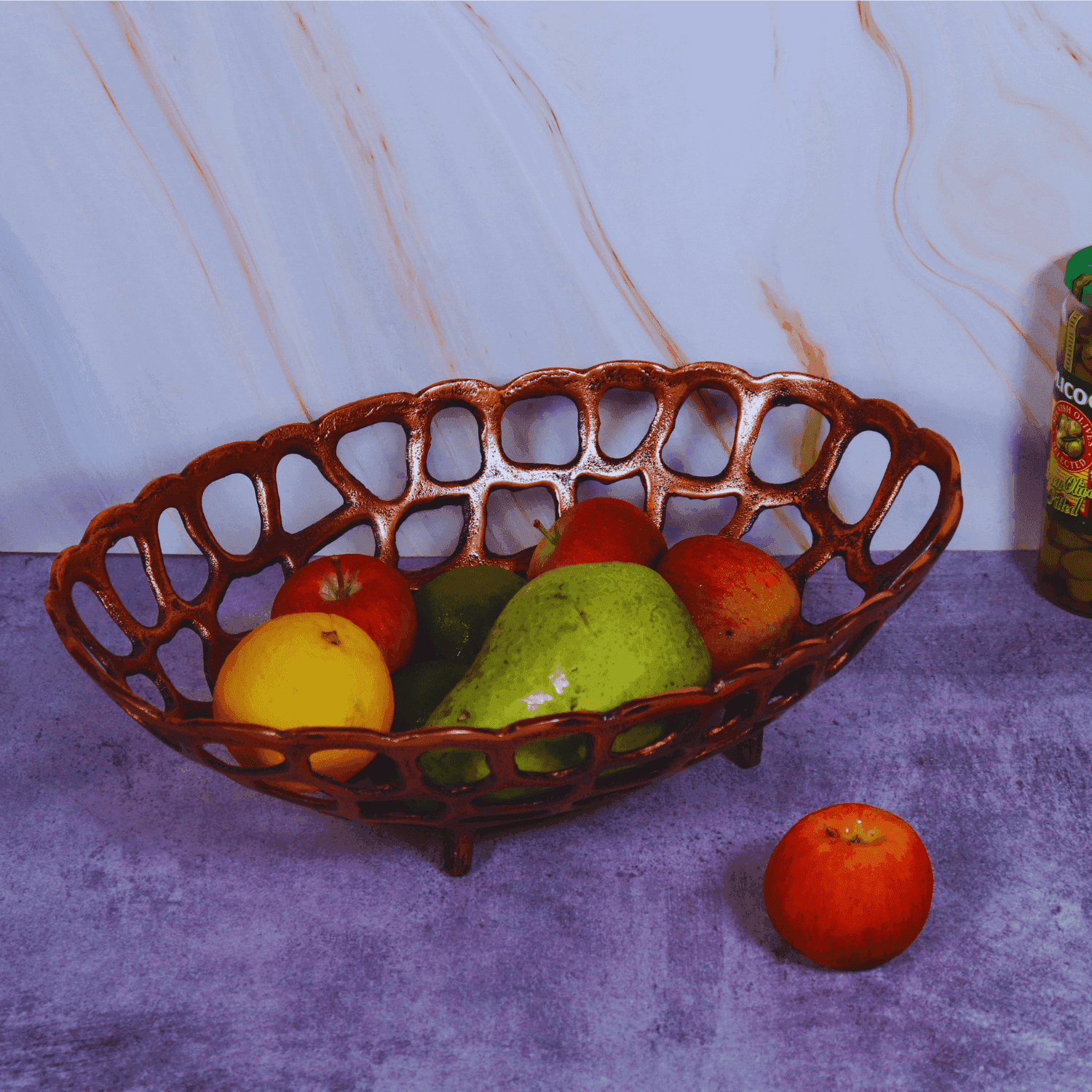 Copper Net Fruits & Multipupose Metal basket (Antique) - LOOSEBUCKET