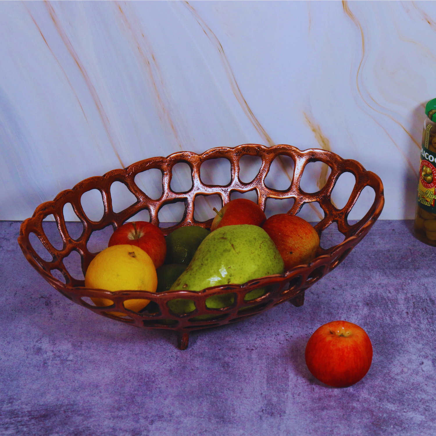 Copper Net Fruits & Multipupose Metal basket (Antique) - LOOSEBUCKET