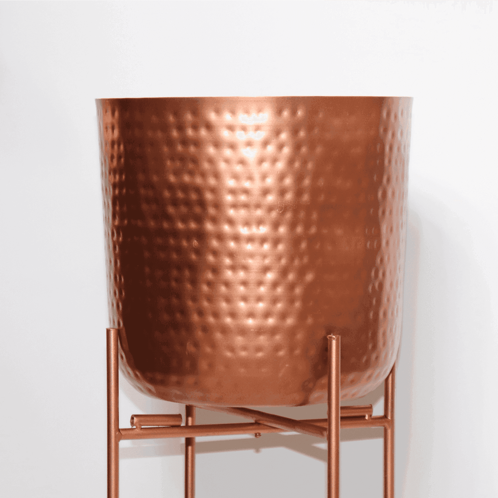 Copper Hammered Metal Planters (Set of 2) - LOOSEBUCKET