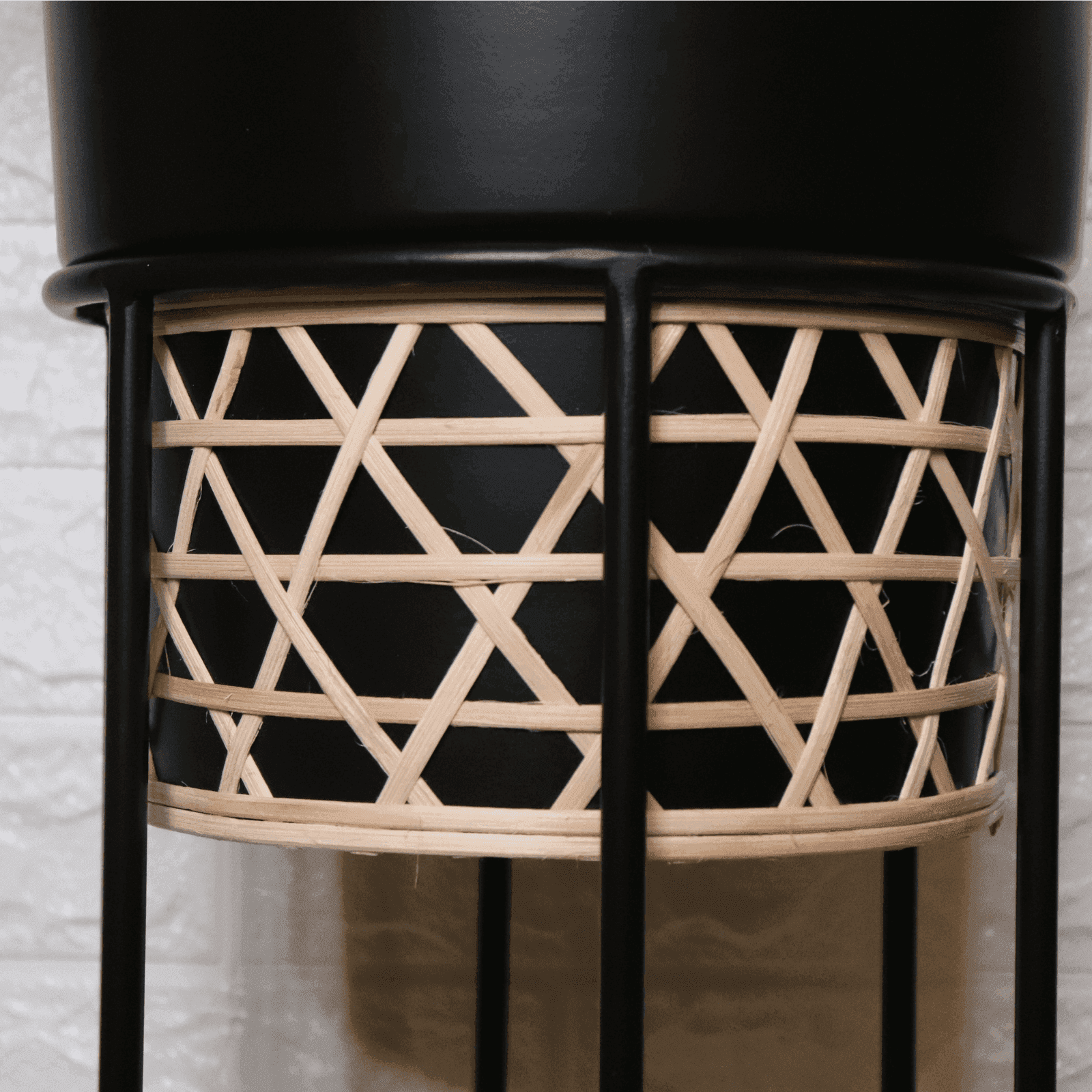 Agrarian Beauty Handwork Cane Metal Planters (Set of 2) - LOOSEBUCKET