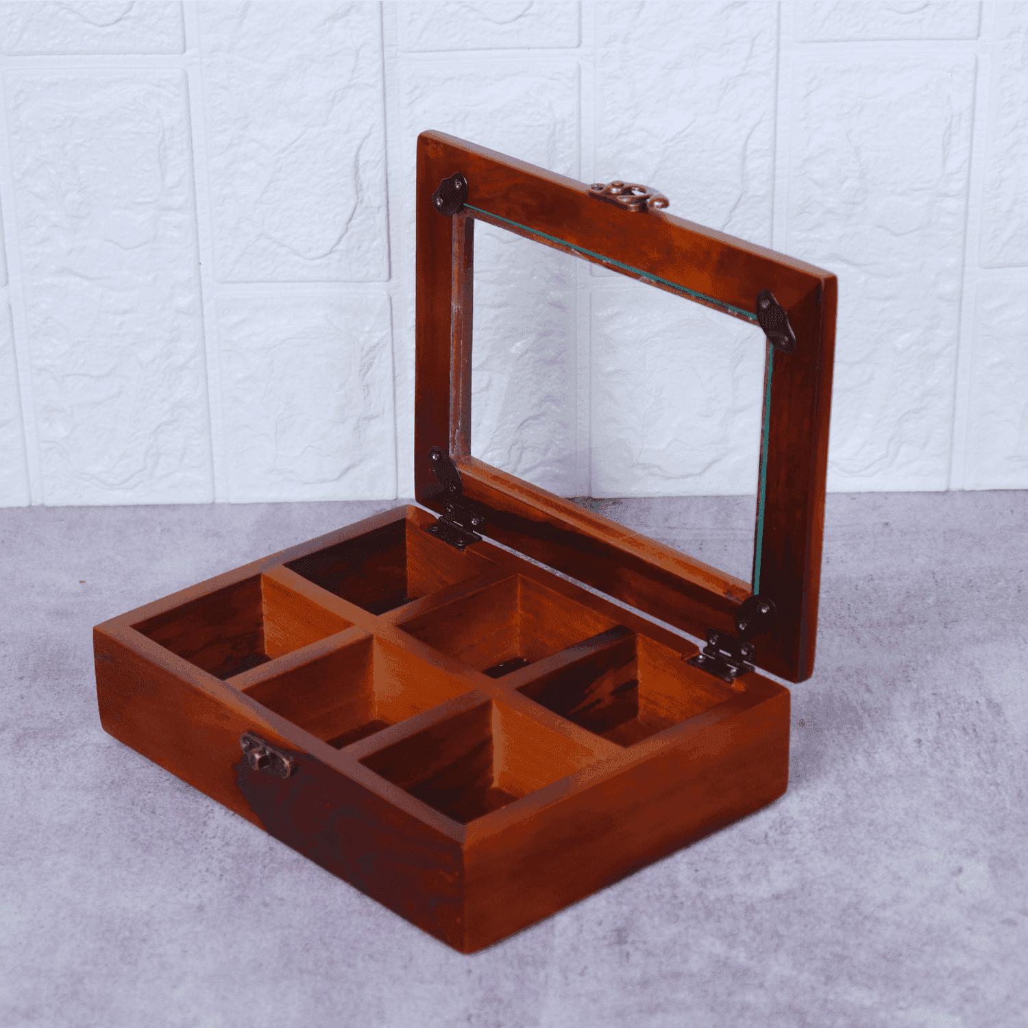 The Wooden Spice box  ( Six Compartment) - LOOSEBUCKET