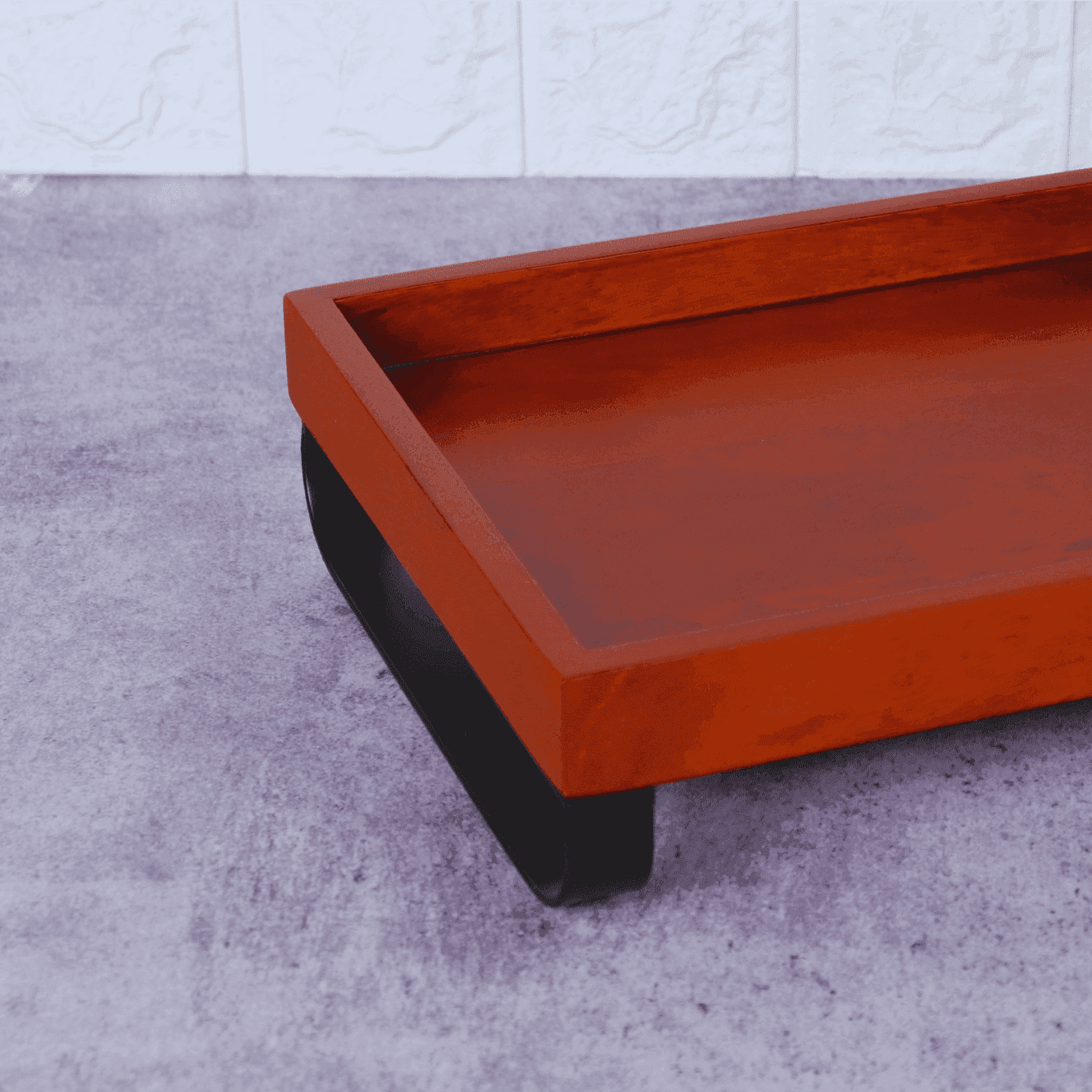 The Wooden Serving Tray with Metal Stand - LOOSEBUCKET