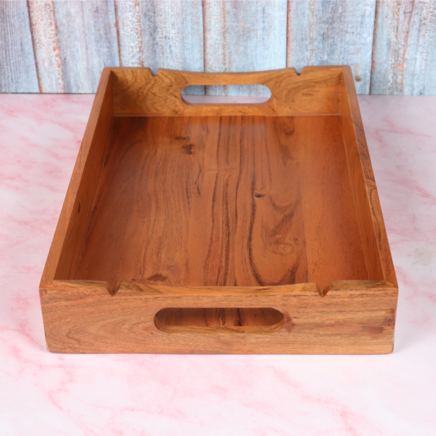 The Curvy Rule Acacia wood serving tray - LOOSEBUCKET