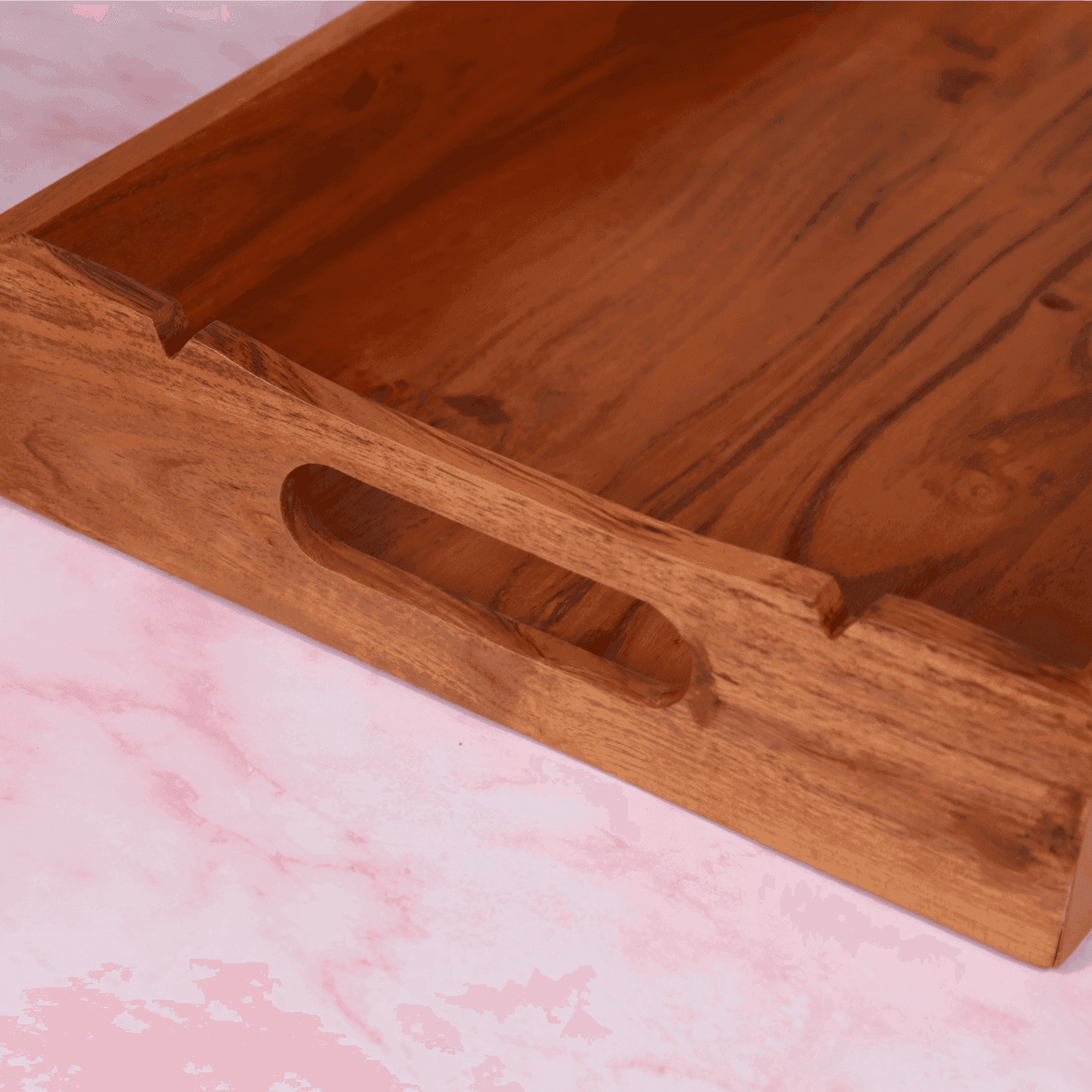 The Curvy Rule Acacia wood serving tray - LOOSEBUCKET