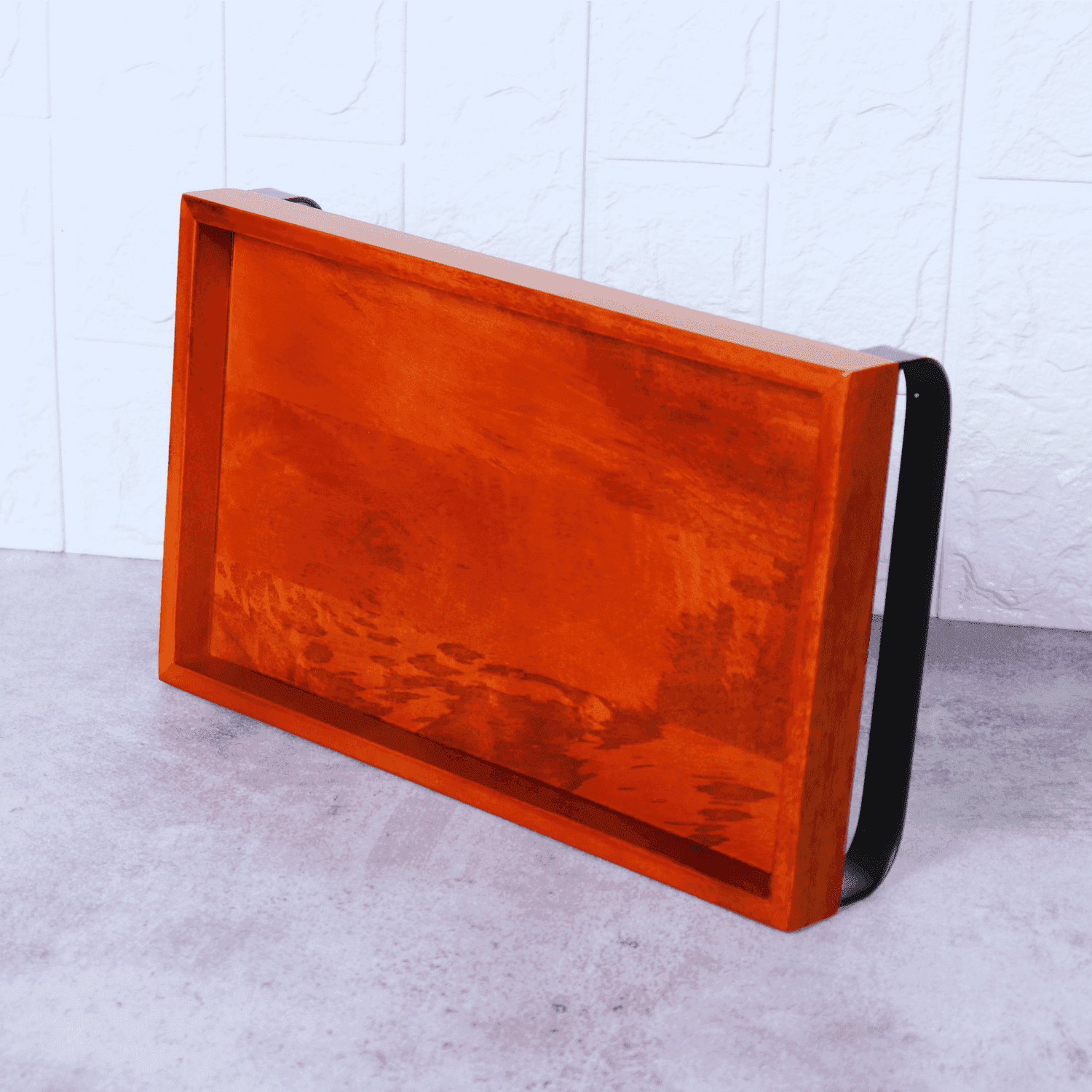 The Wooden Serving Tray with Metal Stand - LOOSEBUCKET