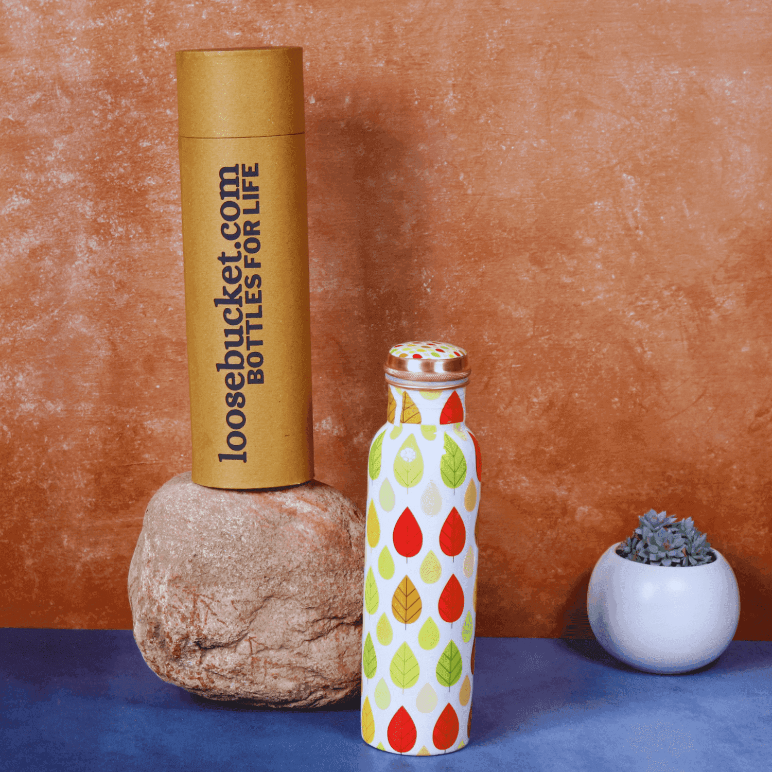 The Ayur Copper Bottle (Floral Tamra Edition) - LOOSEBUCKET