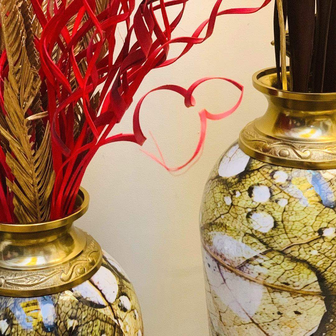 The Efflorescence Metal Vases (Meena Work) Set of 3 - LOOSEBUCKET