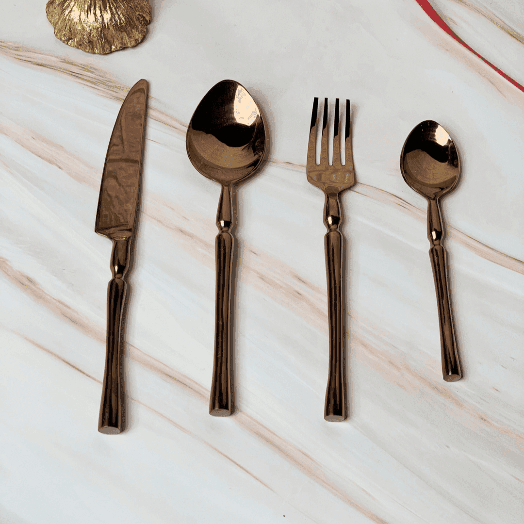 The Rose Gold PVD coating cutlery set - LOOSEBUCKET