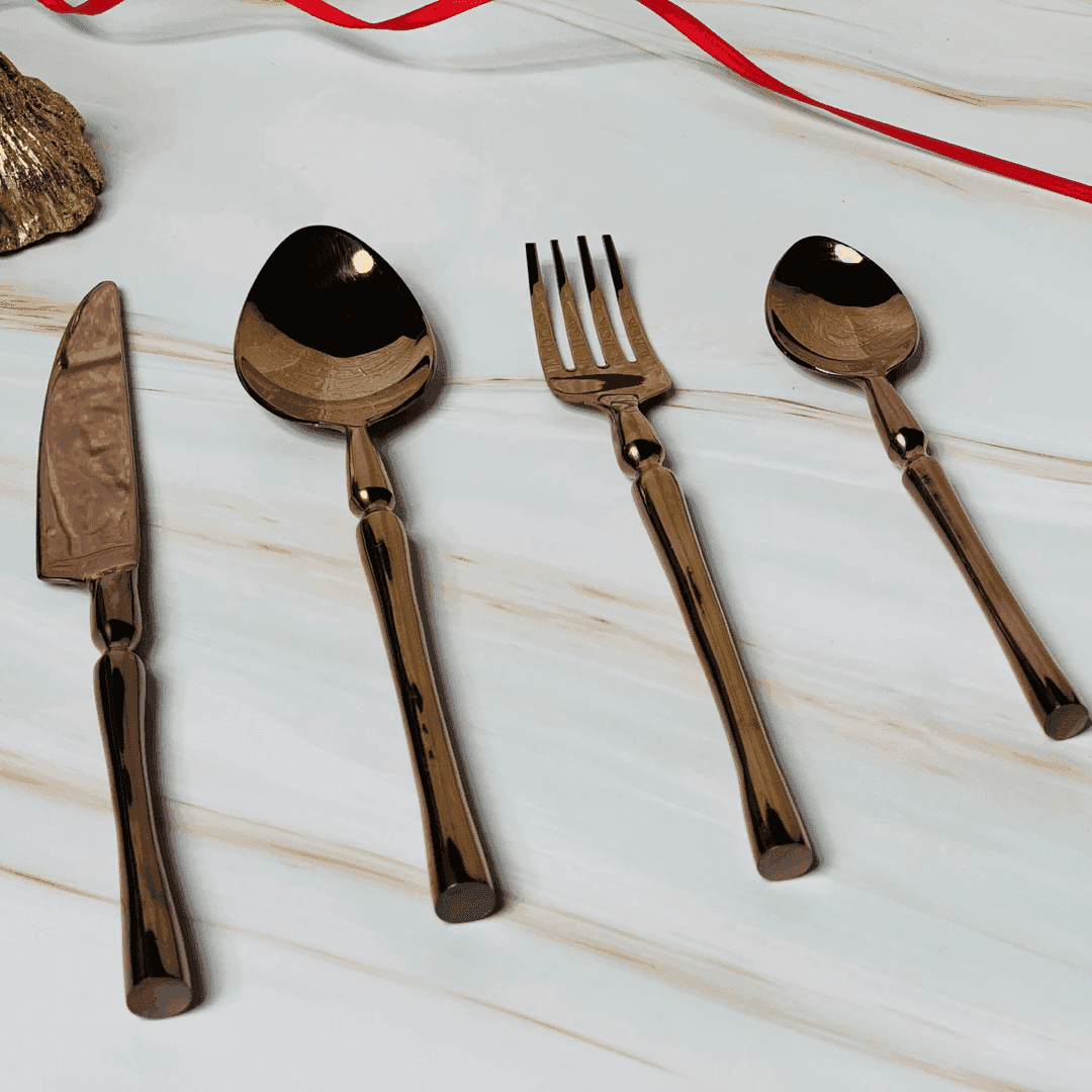 The Rose Gold PVD coating cutlery set - LOOSEBUCKET