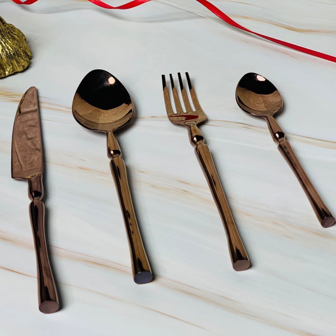 The Rose Gold PVD coating cutlery set - LOOSEBUCKET