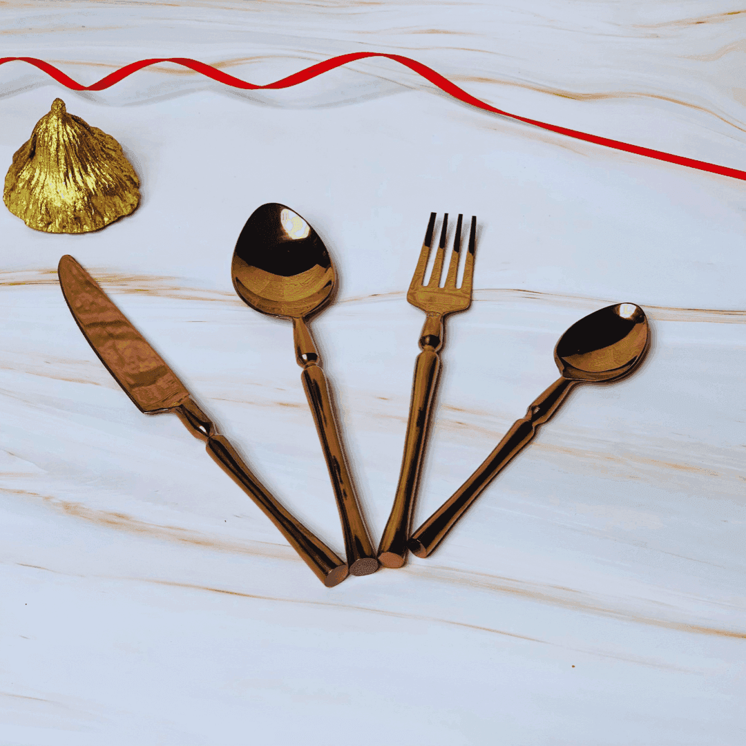 The Rose Gold PVD coating cutlery set - LOOSEBUCKET