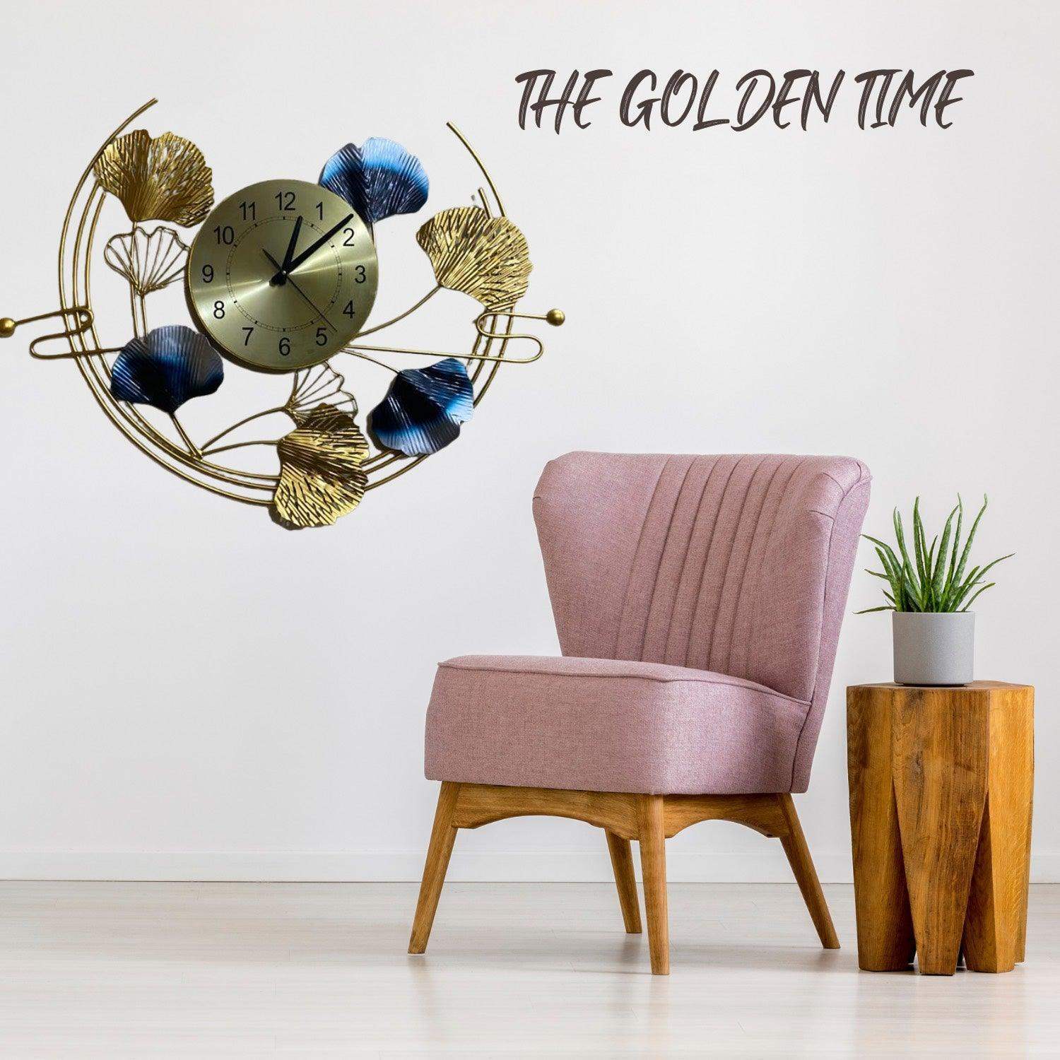 Metal Wall Clock (The Golden Time) - LOOSEBUCKET