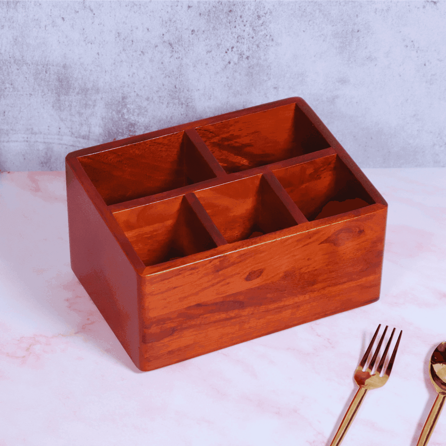 BIG Caddy Wooden Cutlery Holder - LOOSEBUCKET