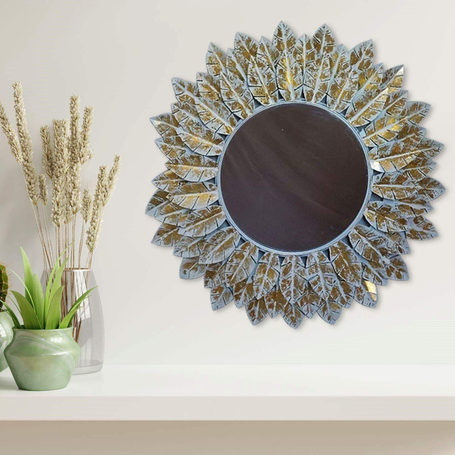 Metal Wall Mirror (The Sunflower) - LOOSEBUCKET