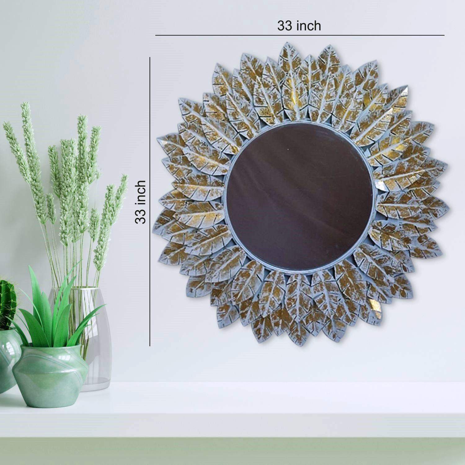 Metal Wall Mirror (The Sunflower) - LOOSEBUCKET