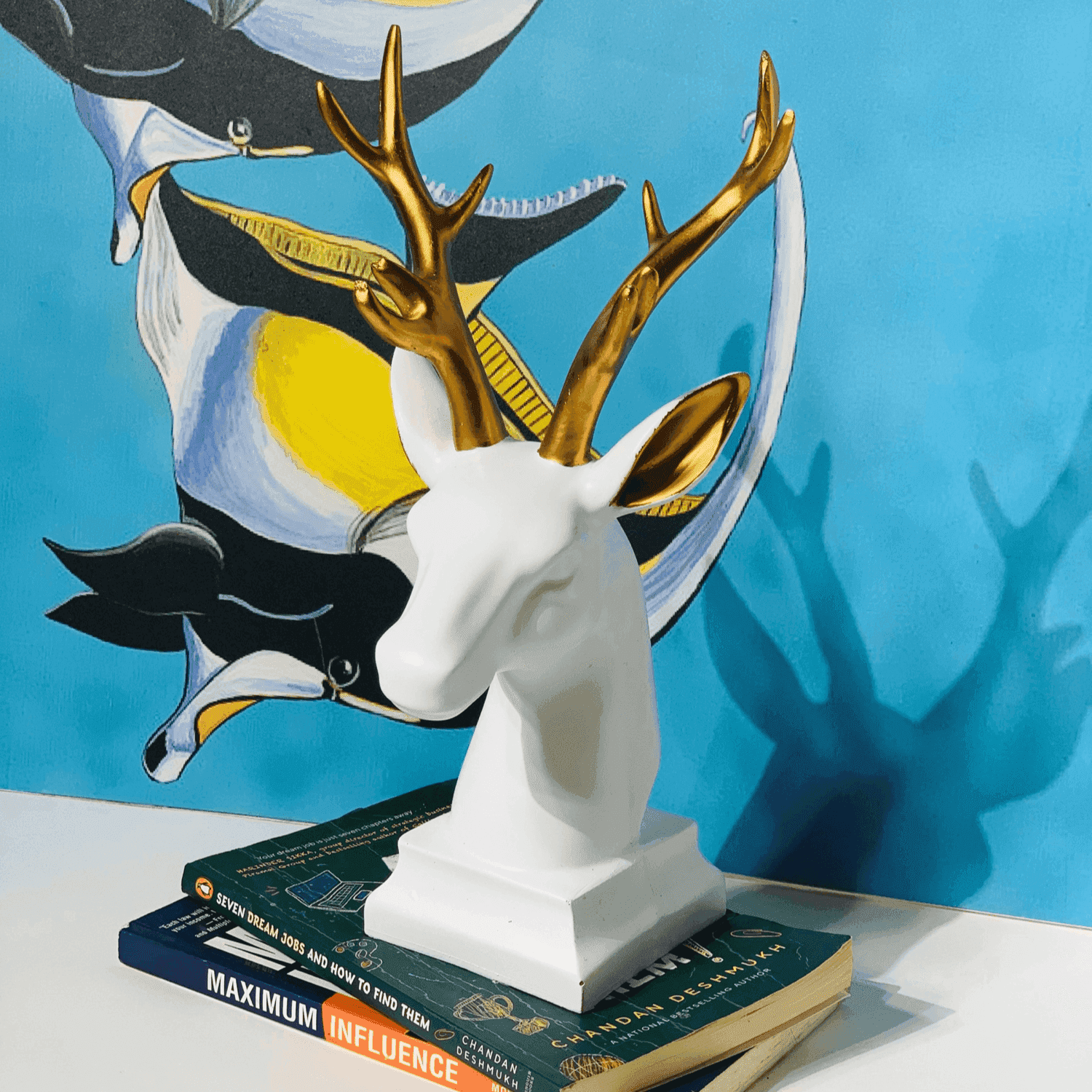 Modern Deer Face (Sculpture) - LOOSEBUCKET